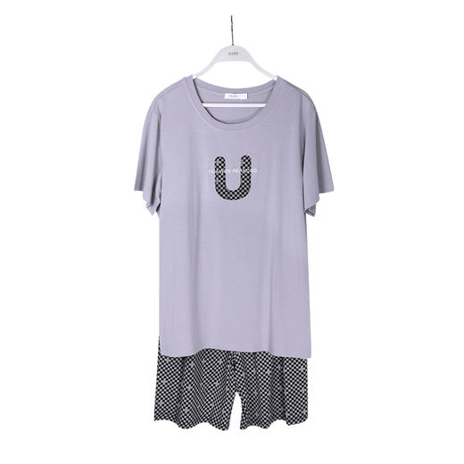 美季美优男士棉莫字母印花短袖套装J426302 商品图4