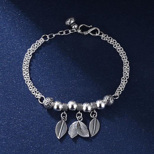 子佩集S999银【知秋】手链【CS0130-1】纯银仿古2405 商品图1