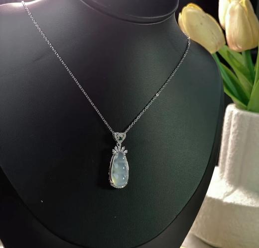 L坠链均925银 福豆项链带证书时尚气质百搭精致复古 商品图1