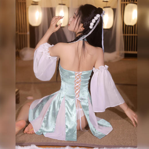 【直供】安太医新品【纤腰婀娜】中式情趣内衣性感绑带复古风肚兜蕾丝透视睡衣汉服古代侍寝吊带纯欲睡裙 商品图3