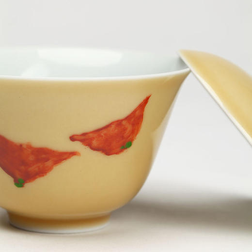 车前子-【红菱艳】宋黄釉彩绘茶具套组 | 一方席 商品图2