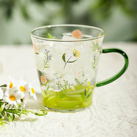 摩登主妇小枝荨玻璃杯耐高温果汁牛奶杯高颜值喝水杯2024新款杯子