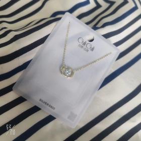 XL240007#椭圆吊坠项链