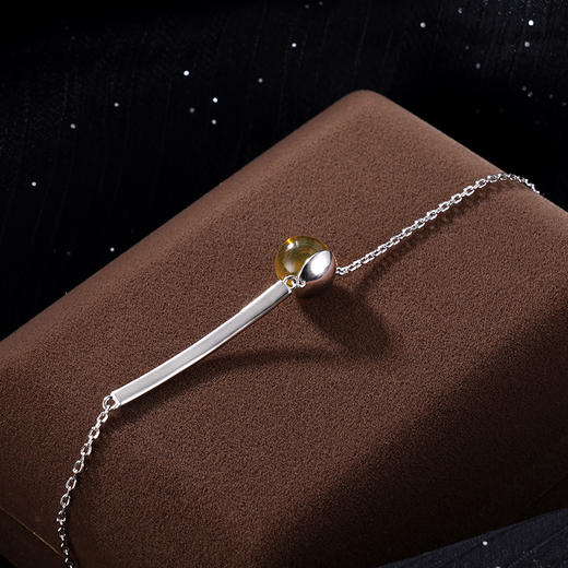 子佩集S925银【流莺不语】手链【DSL44】纯银琥珀蓝珀2405 商品图2