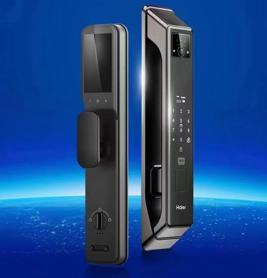 以旧换新-海尔智能门锁3D人脸识别、4.5英寸大屏，双夜视补光猫眼，微信远程、指纹、卡片、密码等8种开锁方式，远程可视猫眼，微波雷达自动唤醒，视频通话，双核双系统SV37Pro 商品图0