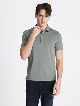 callisto绿色聚酯纤维混纺T恤 STTSS288T