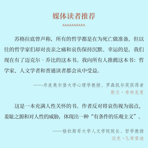 【贝页】坏的哀伤，好的哀伤：一部哲学指引  在失去的痛苦中，找寻另一种可能(迈克尔·乔比（Michael Cholbi）) 商品图2
