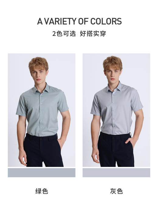 callisto灰色纯棉短袖衬衫 STSTS3151X 商品图1