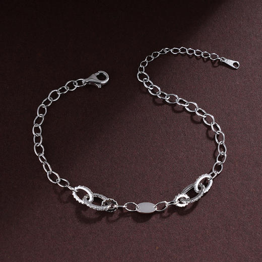 子佩集S925银【流影扣】手链【SL050002】纯银时尚锆石2405 商品图1