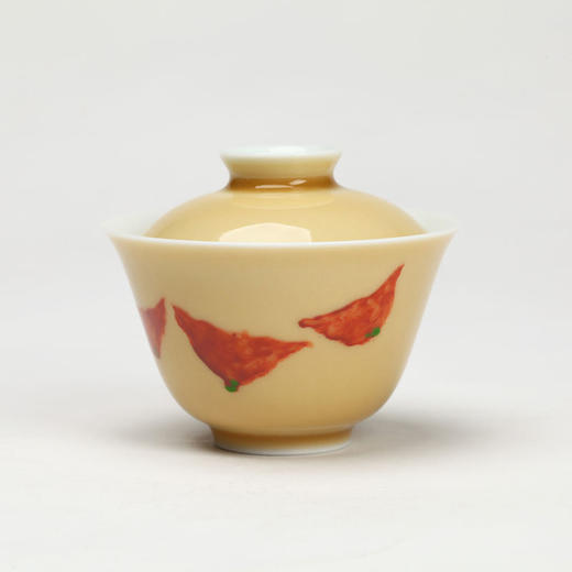 车前子-【红菱艳】宋黄釉彩绘茶具套组 | 一方席 商品图1