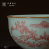 问鼎鼎青青花 伴月杯（纯红山水）（缺货） 商品缩略图1