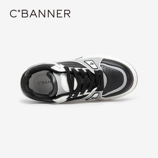 千百度厚底增高潮酷板鞋女秋季时尚高级感运动休闲鞋透气A24438080 商品图2