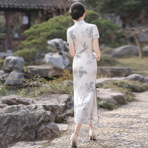 素雅国朝风改良年轻款提花旗袍MLS6856 商品图3