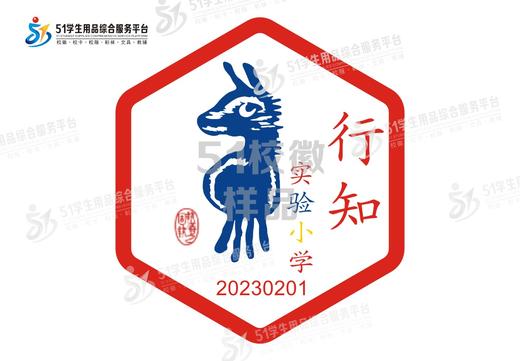 定制深圳市行知实验小学熨烫校徽礼服布标姓名贴胸章可缝制包邮51 商品图2