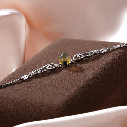 子佩集S925银【潋滟】手链【DSL45】纯银琥珀蓝珀2405 商品图1