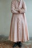 MAKU textiles｜桃粉色衬衫领单排扣中长款古典连衣裙 商品缩略图2