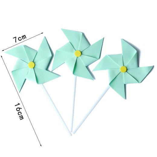 烘焙蛋糕装饰风车 彩色海绵立体风车插件生日派对蛋糕儿童风车 商品图10