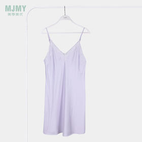 美季美优女士丝质蕾丝美背吊带裙J420605