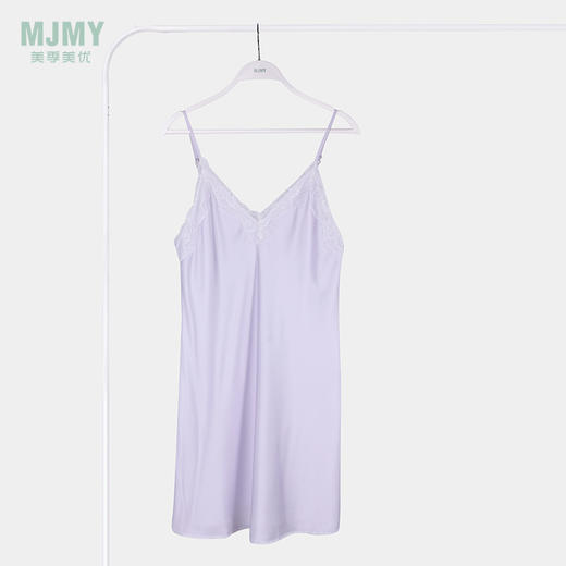 美季美优女士丝质蕾丝美背吊带裙J420605 商品图0