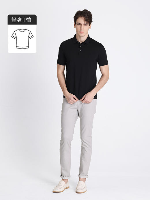 callisto黑色聚酯纤维混纺T恤 STTSS205C 商品图1