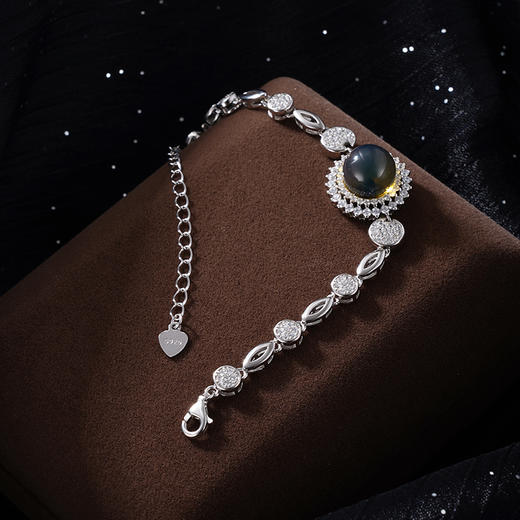 子佩集S925银【相思饮】手链【L02】纯银琥珀蓝珀2405 商品图2