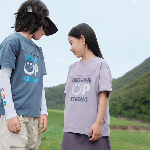 fx-【比纯棉更透气  柔软玉米棉】儿童笑脸字母印花T恤 PXT2424 商品图3