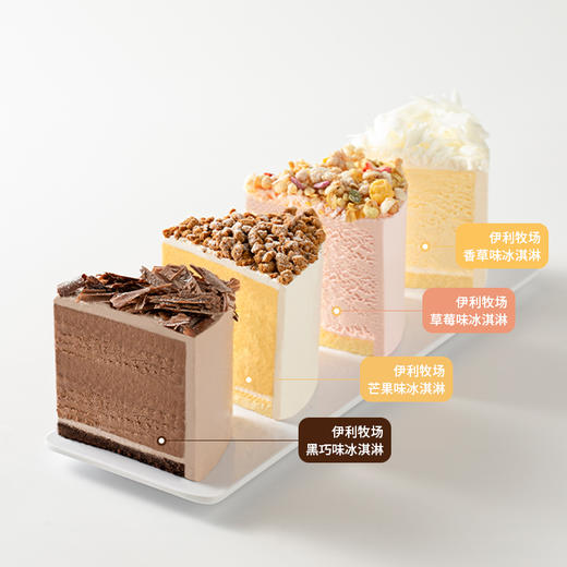 冰淇淋控推荐【多拼口味冰淇淋蛋糕3选1】夏季新品，一次品尝伊利牧场多种口味的冰淇淋。（厦门幸福西饼） 商品图5