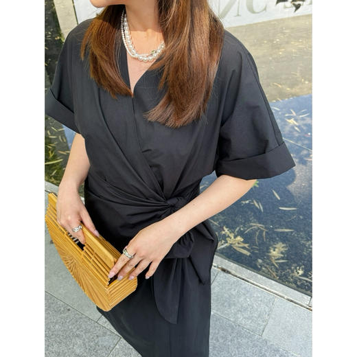 25特价 2405423   法式优雅 交叉系带连衣裙 商品图9