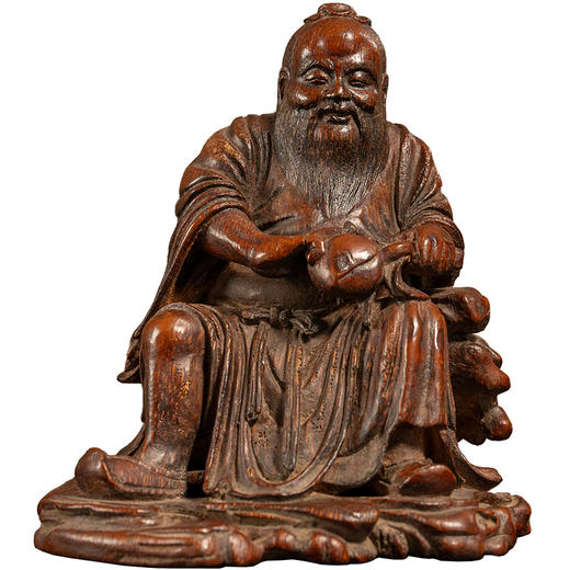 清 竹雕东方朔偷桃摆件 商品图5