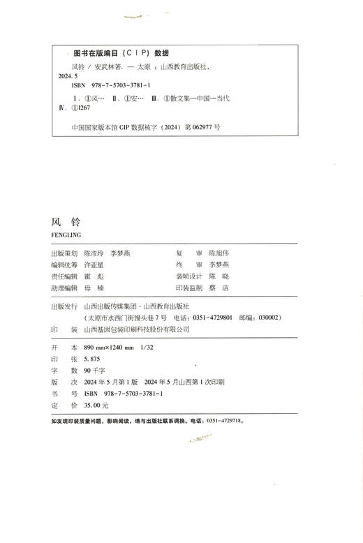 正版 致敬成长经典书系 麦田阳光 风铃 安武林著 商品图1