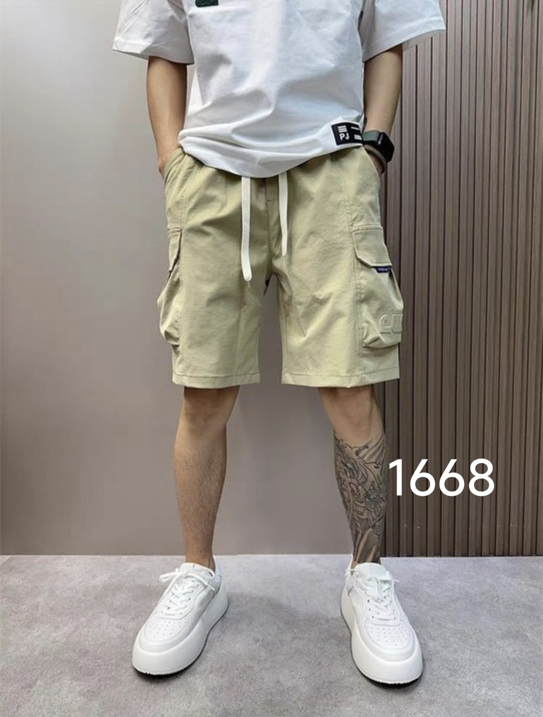 男装24夏季新品休闲工装中裤0025-1668