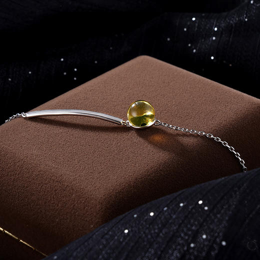 子佩集S925银【流莺不语】手链【DSL44】纯银琥珀蓝珀2405 商品图0