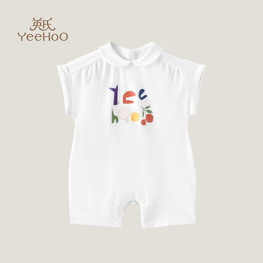 英氏女童短蛤衣夏季新款短袖女宝连体衣爬服短哈衣YRHBJ2P366A 商品图0