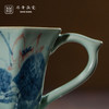 问鼎鼎青青花八方咖啡杯碟组（荷花桂鱼） 商品缩略图1