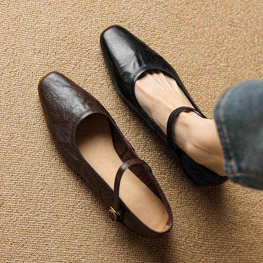 even wu法式简约一字带玛丽珍单鞋【G】 商品图3