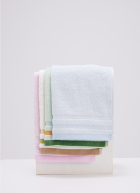 良良生态竹纺亲肤毛巾|蓝粉（两条装）