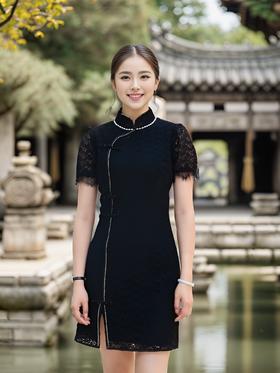 新中式改良旗小个子旗袍