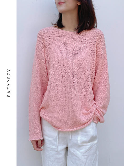 2025SS 长绒棉特种纱线宽松针织衫 商品图3