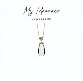 L坠链均925银 福豆项链带证书时尚气质百搭精致复古