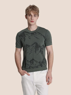 callisto绿色棉混纺T恤 STTSS179Y