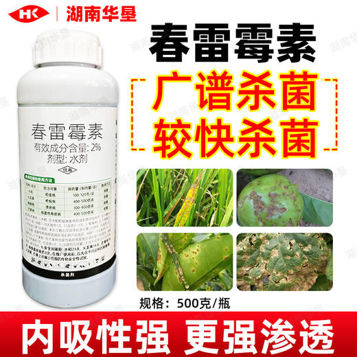 春雷霉素正品正牌果树溃疡病角斑疮痂病水稻稻瘟病专用强力杀菌剂 商品图2
