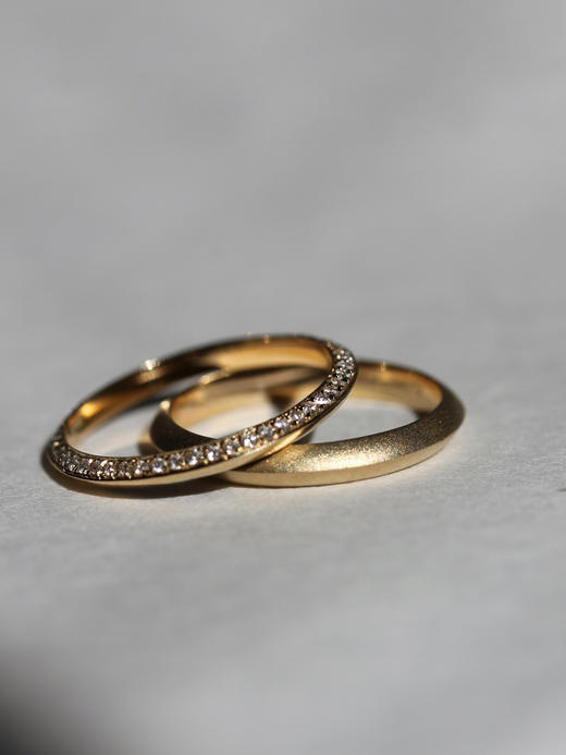 AWU｜镜面K-A / 磨砂K-B  14k金  Ridge  Ring [ 峰 戒指   ] 商品图2