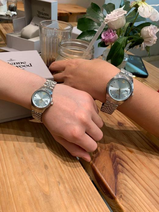 西.太.后清新碎冰蓝色微微安瑞士机芯土星手表石英腕表 商品图13