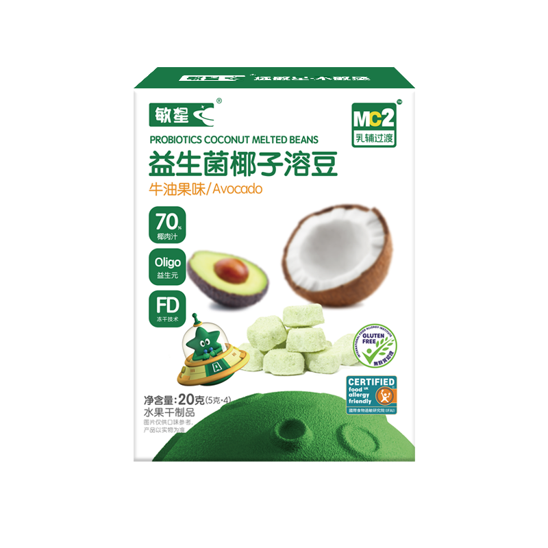 本丁敏星椰子溶豆牛油果味