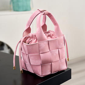 新中式真皮国风水桶包，手工编织包包QSL2700