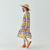 棵初年新款女童全棉波浪彩条无袖连衣裙亲子款夏季海边度假裙 商品缩略图4