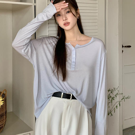 2024夏季醋酸天丝莱赛尔带扣罩衫 含NAIA醋酸面料标 防晒长袖打底衫空调衫 【夏日服饰专场】 商品图3