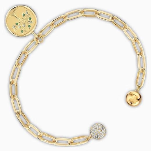 Swarovski 女士金色环扣白水晶手链 5569190 商品图0