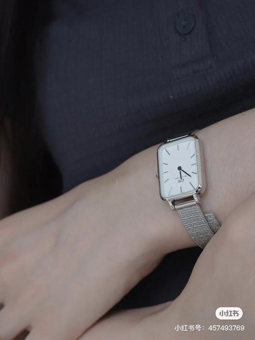 D.W复古小方表时尚轻奢麦穗钢带石英女表手表 商品图5