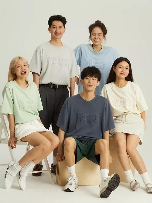 WassupHouse-压印短袖T恤 商品图2